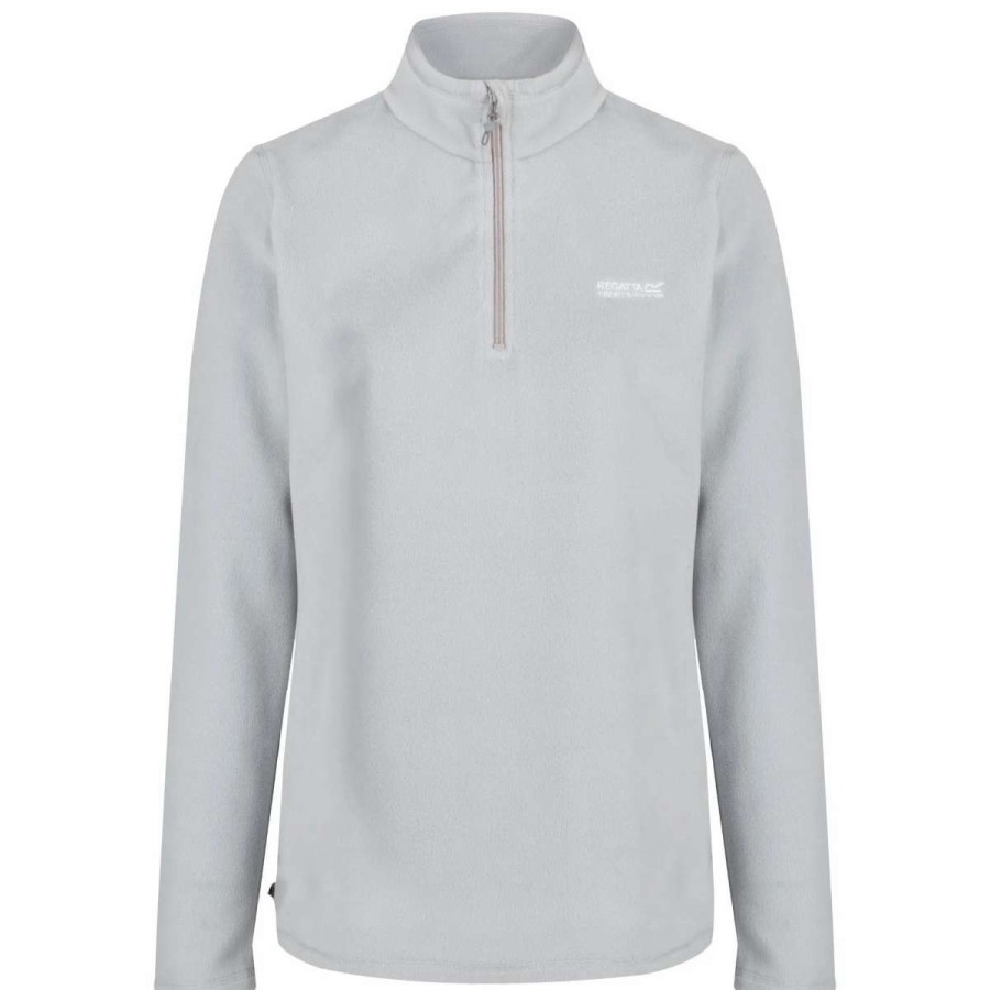 Clearance Regatta Great Outdoors Womens/Ladies Sweetheart 1/4 Zip Fleece Top ( ) Light Steel