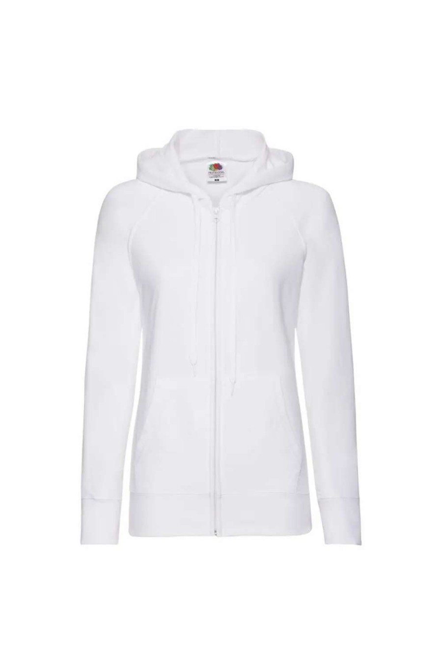 Wholesale Fruit Of The Loom Of The Loom Ladies Fitted Hooded Sweatshirt White