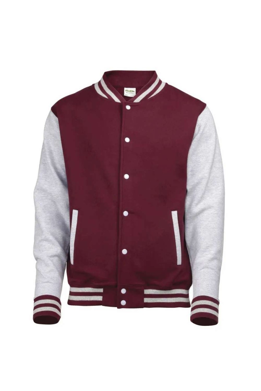 Hot Awdis Unisex Varsity Jacket ( ) Burgundy / Heather Gray