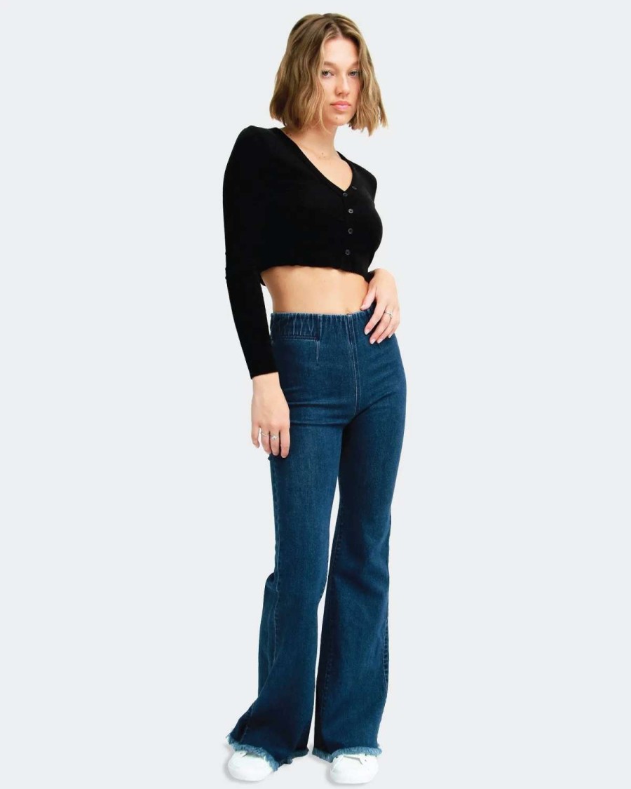 Best Belle & Bloom Flare Up Pull On Jeans Indigo