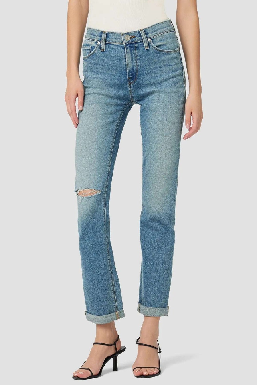 Hot Hudson Jeans Nico Mid-Rise Straight Ankle Jean The One