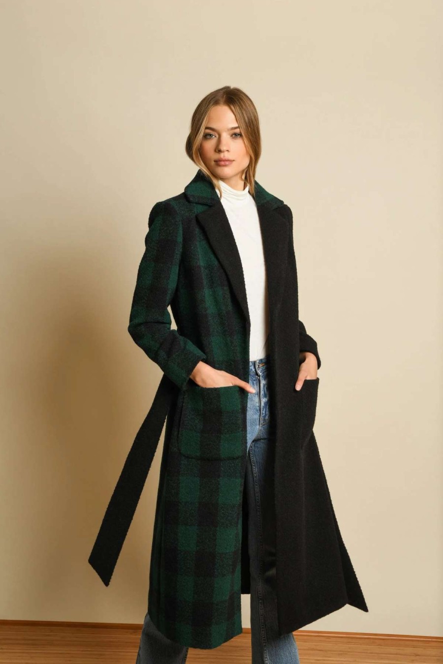 Hot Hutch Wilder Coat Green/Blk