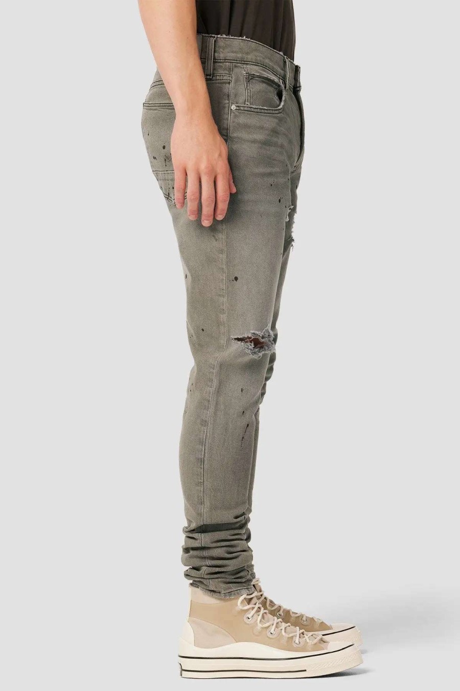 Best Hudson Jeans Zack Skinny Jean 36 Inseam Distress Grey