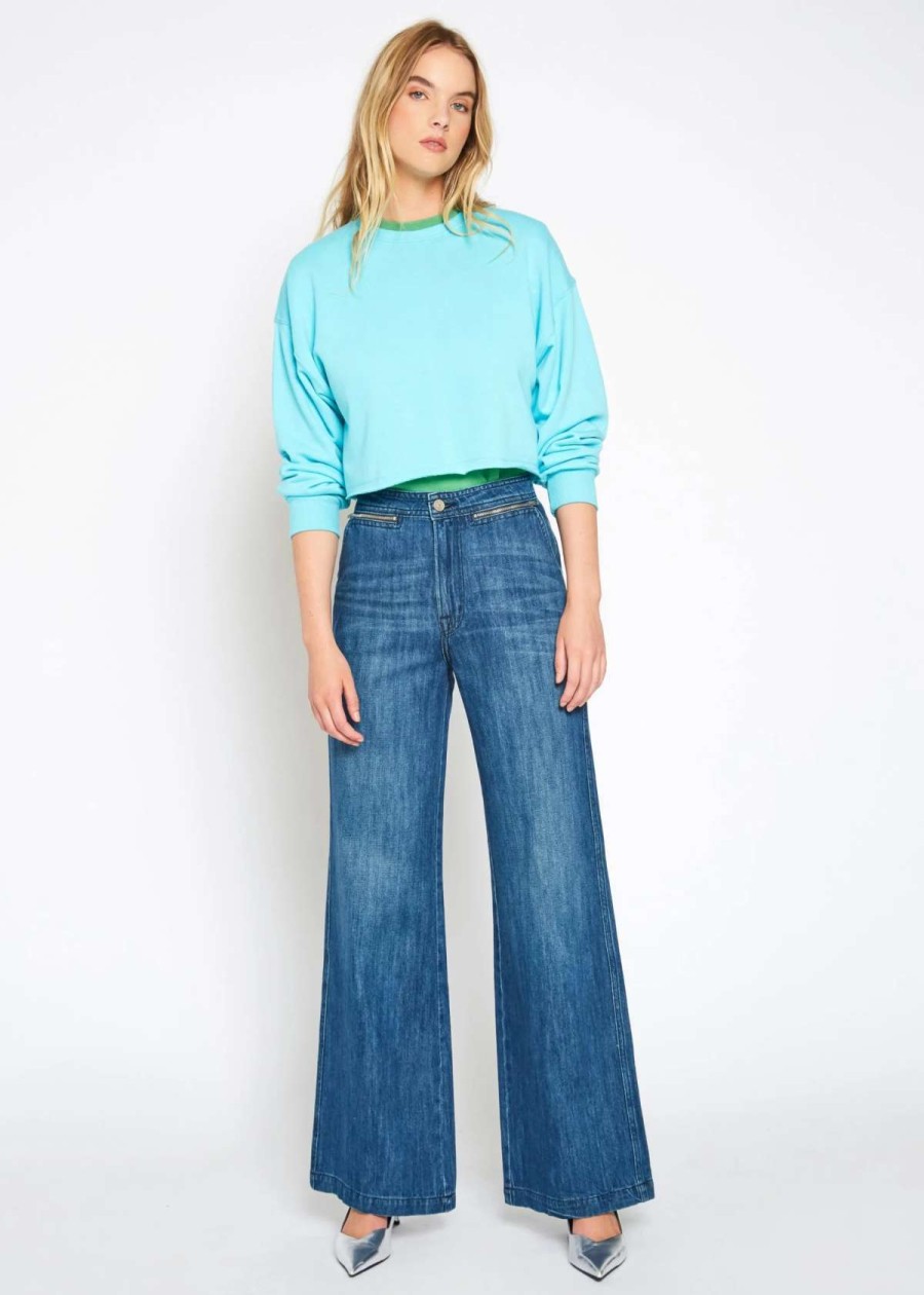 Clearance Noend Colette Zip Leg In Bend Denim