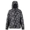 New Regatta Womens/Ladies Serenton Ink Blot Waterproof Jacket Monochrome