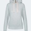 Hot Trespass Womens/Ladies Maren Marl Hoodie Pale Grey