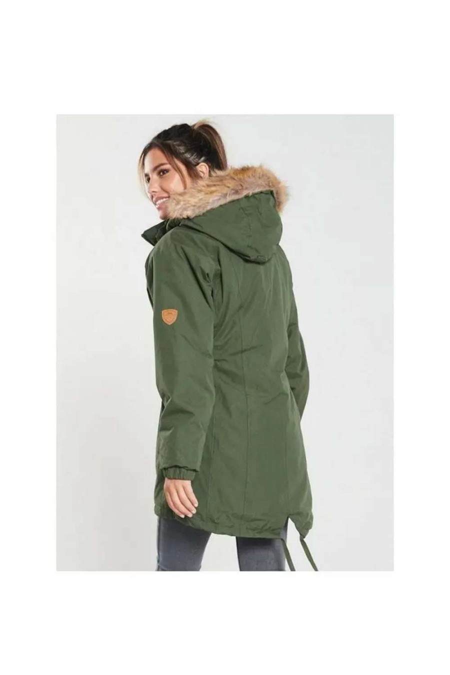 Clearance Trespass Womens/Ladies Celebrity Insulated Longer Length Parka Jacket ( ) Moss