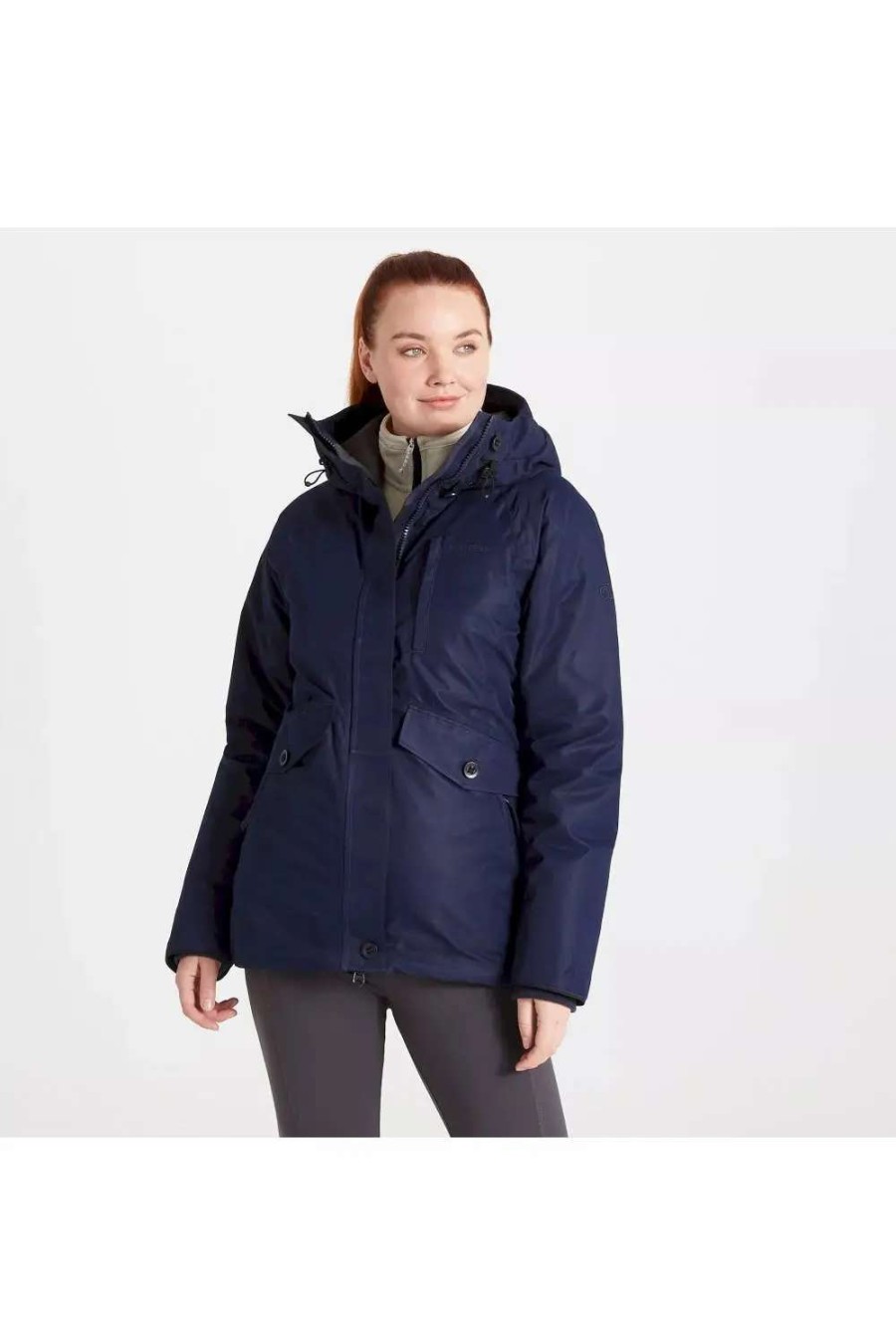 New Craghoppers Womens/Ladies Bronn Waterproof Jacket Blue Navy