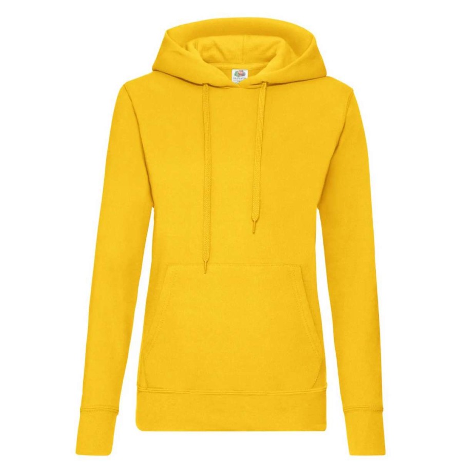 Best Of The Loom Fruit Of The Loom Ladies Lady Fit Hooded Sweatshirt / Hoodie ( ) Sunflower