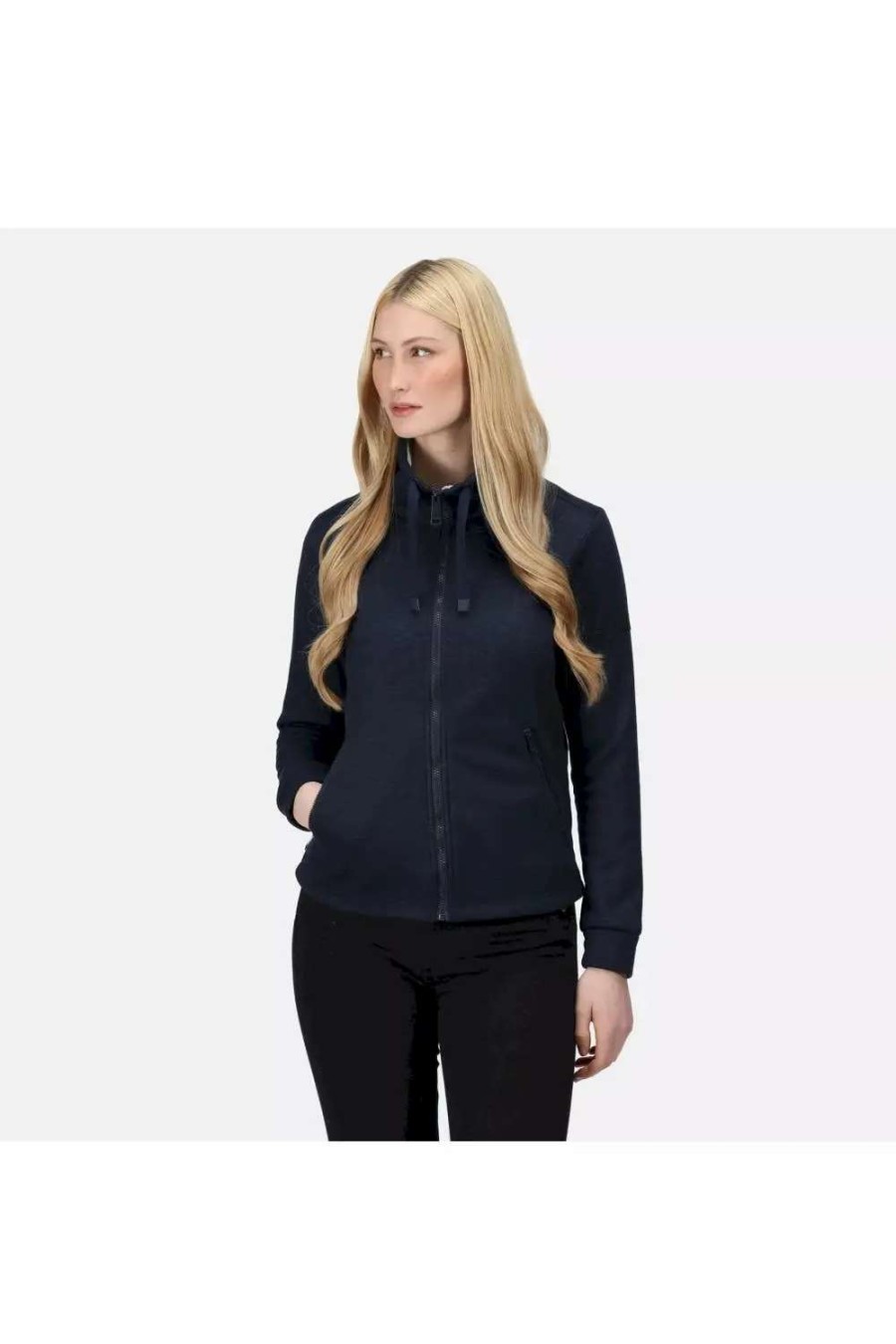 Online Regatta Womens/Ladies Azariah Full Zip Fleece Jacket Navy/Ice Blue