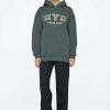 Wholesale Anine Bing Vincent Hoodie Nyc Charcoal Green