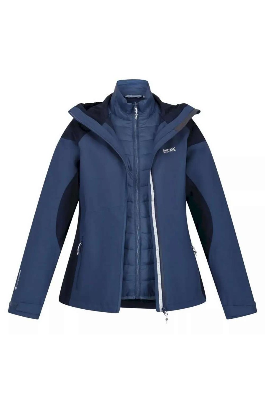 Best Regatta Womens/Ladies Wentwood Vii 2 In 1 Waterproof Jacket Dark Denim/Navy