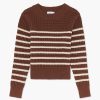 Wholesale Onia Macro Waffle Boat Neck Sweater Bison Swan Sailor Stripe