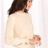 New Minnie Rose Cashmere Ruffled Cuff Crew