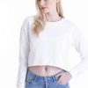 New Awdis Hoods Womens/Ladies Cropped Sweatshirt ( ) Arctic White