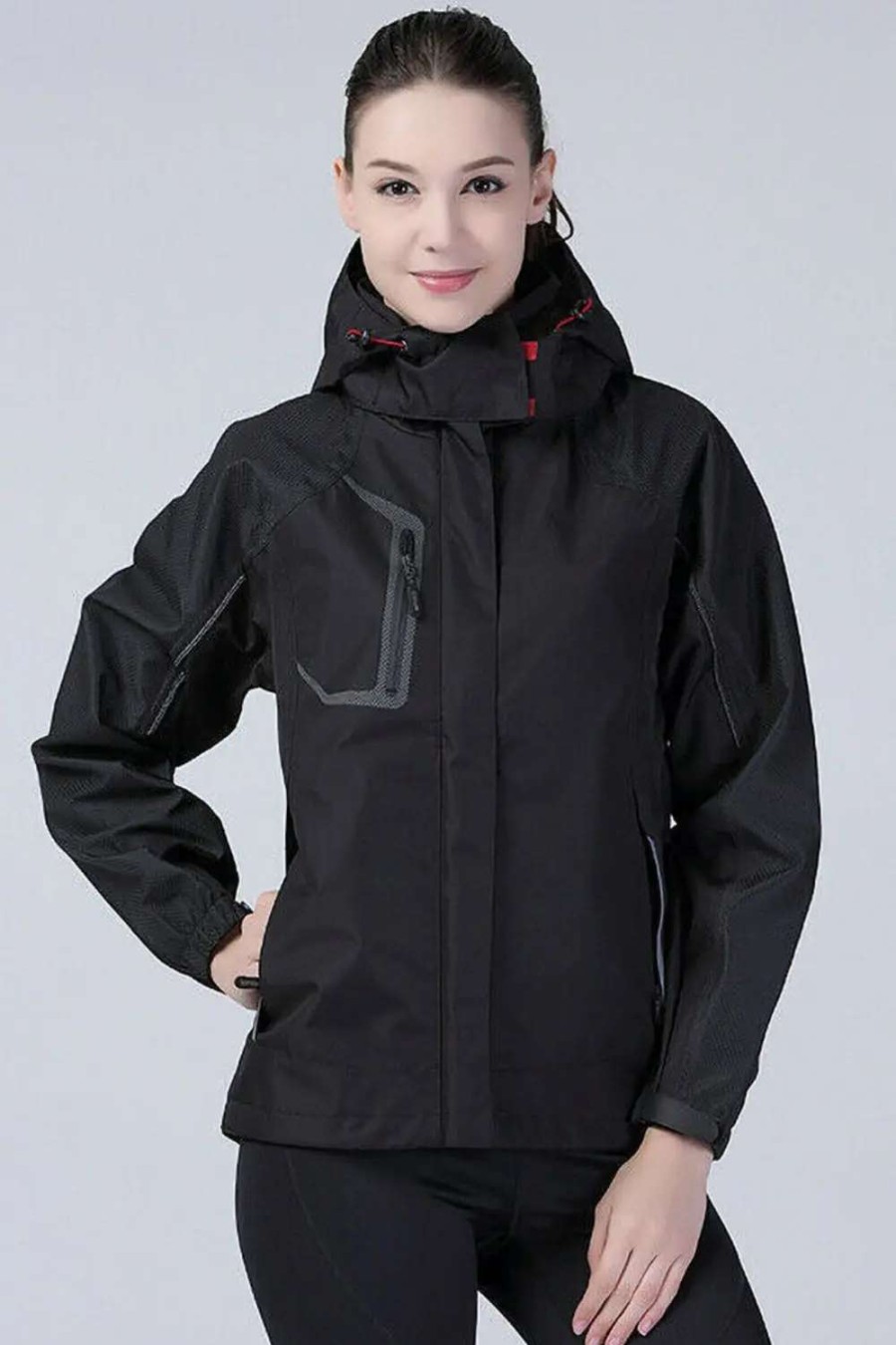 Wholesale Spiro Womens/Ladies Nero Premium Outdoor Sports Jacket (Waterproof & Breathable) ( ) Black