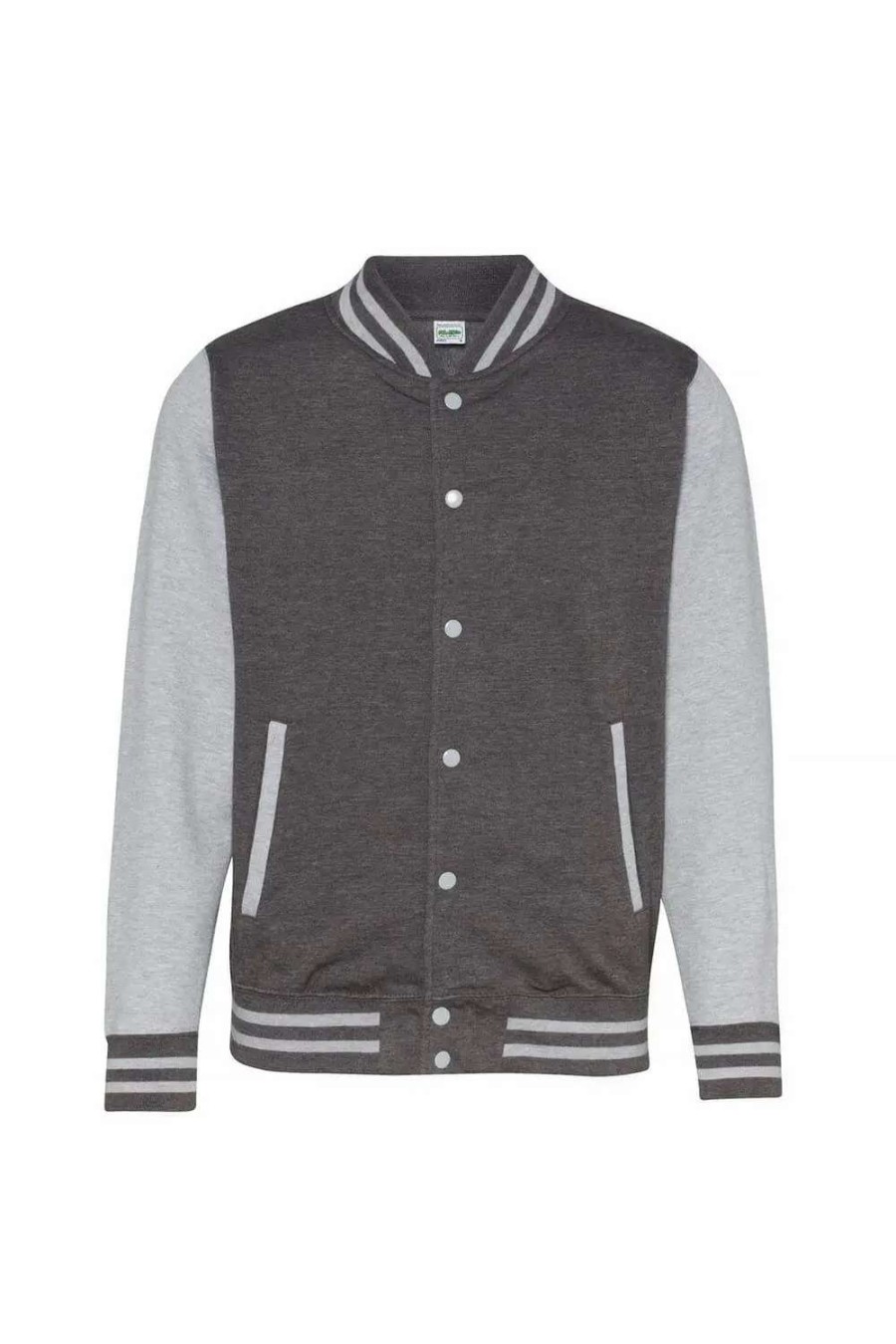 Hot Awdis Unisex Varsity Jacket ( ) Charcoal/ Heather Gray