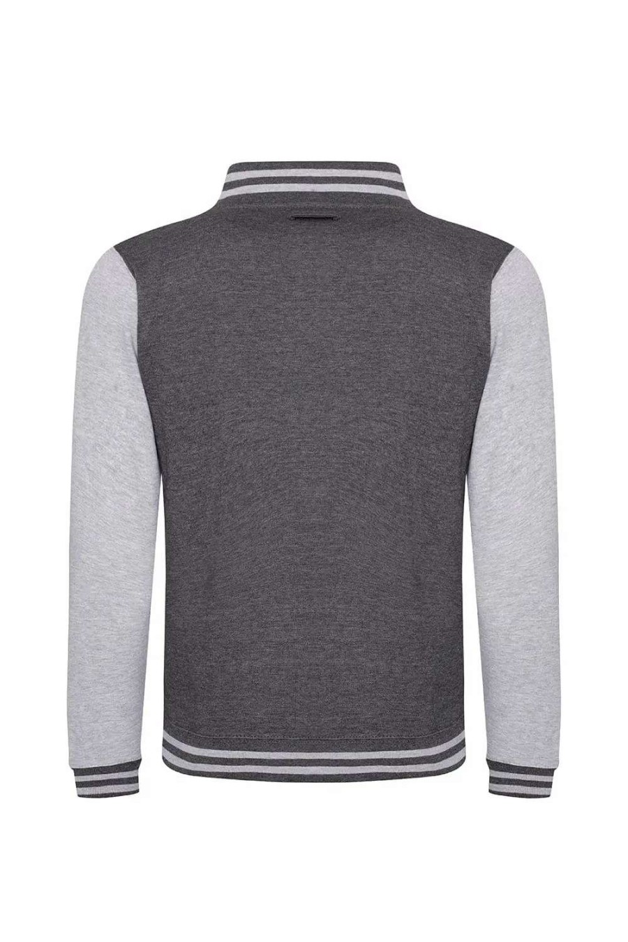 Hot Awdis Unisex Varsity Jacket ( ) Charcoal/ Heather Gray