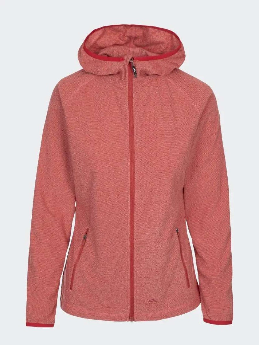 Hot Trespass Womens/Ladies Jennings Fleece Jacket Rhubarb