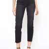 Hot Noend Denim Astoria High Rise Straight Crop Jeans In Washed Black