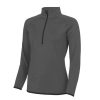 Online Awdis Just Cool Womens/Ladies Half Zip Sweatshirt ( ) Charcoal/ Jet Black