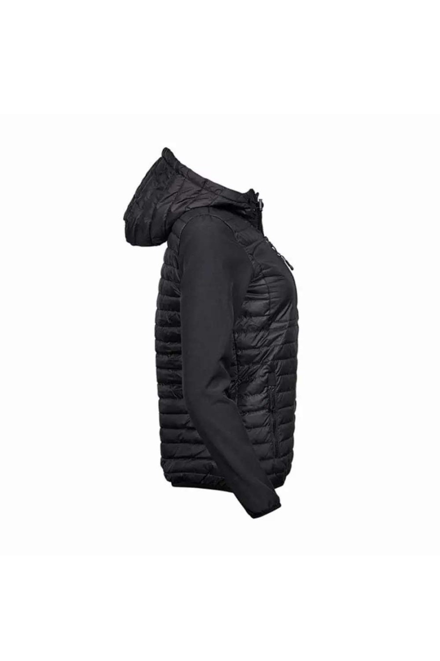 Best Tee Jays Womens/Ladies Hooded Crossover Jacket Black