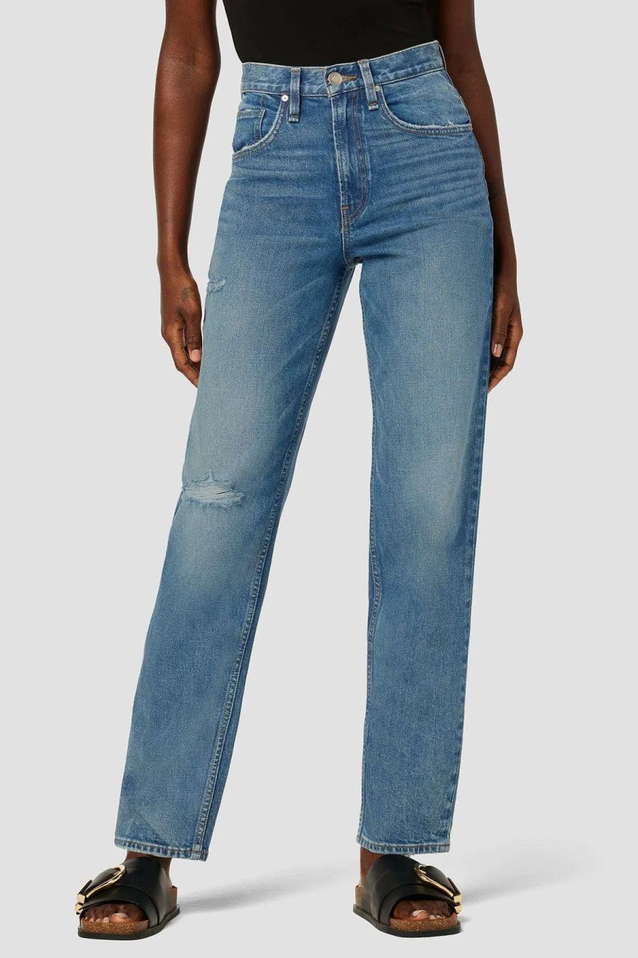 Clearance Hudson Jeans Mes High-Rise Tapered Straight Jean Coastline