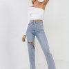 Hot Grey Lab Asymmetric Wrap Jeans Denim