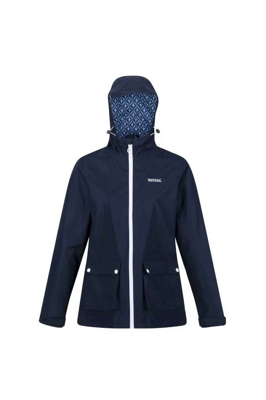 Online Regatta Womens/Ladies Baysea Tile Waterproof Jacket Navy