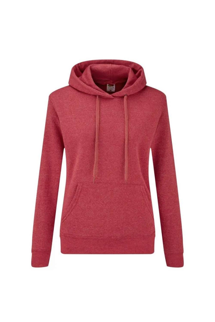 Clearance Of The Loom Fruit Of The Loom Ladies Lady Fit Hooded Sweatshirt / Hoodie ( ) Heather Red