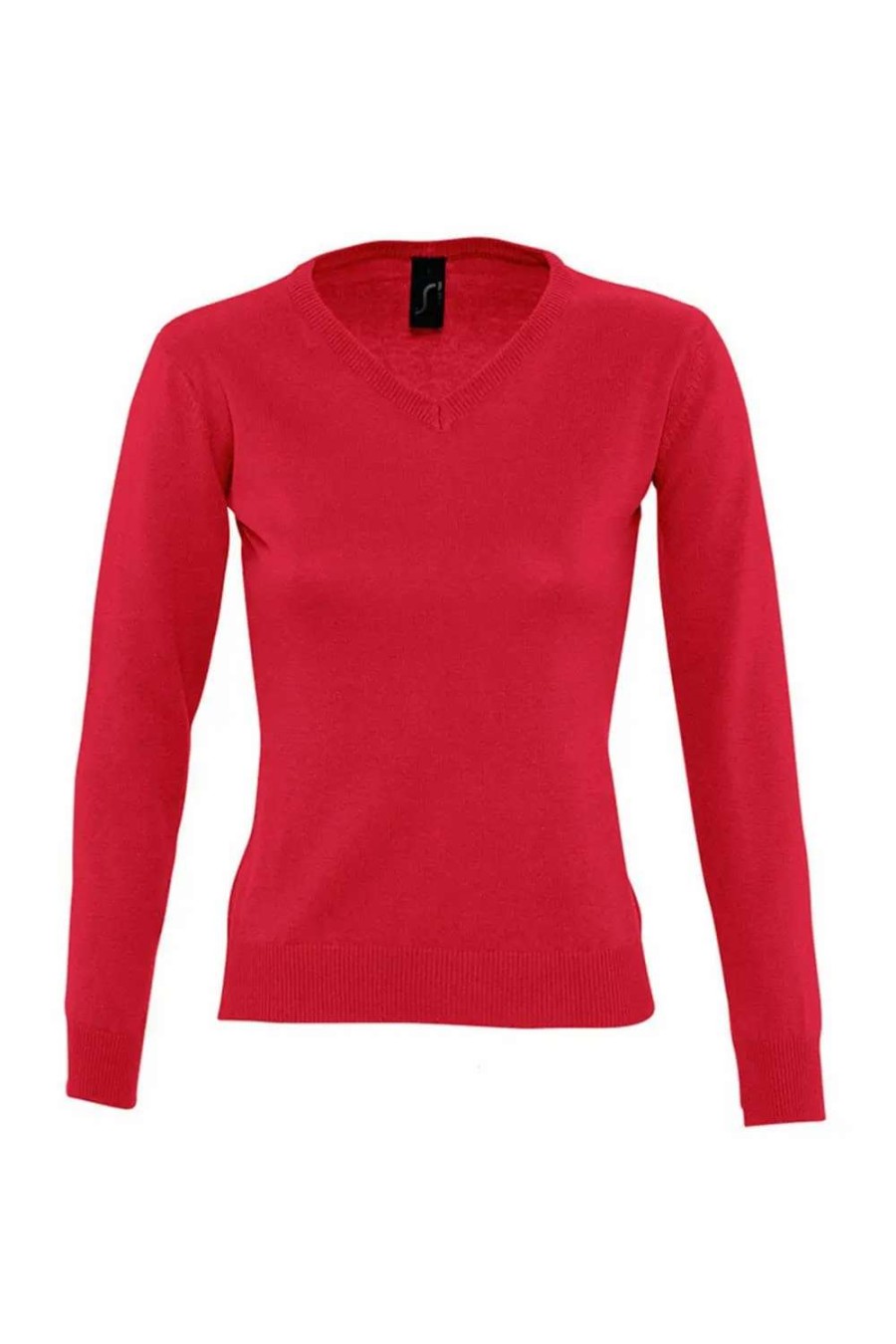 Clearance Sols Womens/Ladies Galaxy V Neck Sweater ( ) Red