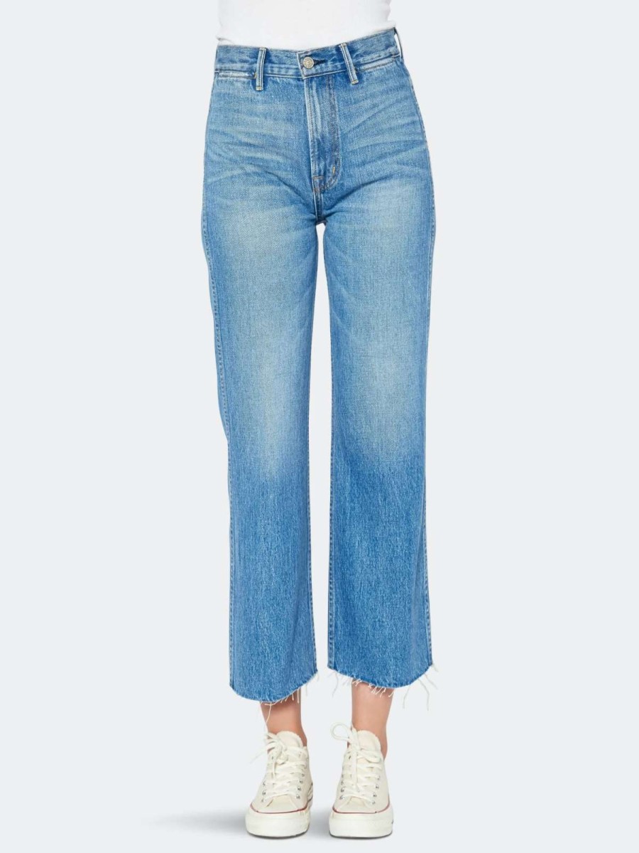 Best Noend Queen Wide Leg Crop Jeans In Lawrence Denim