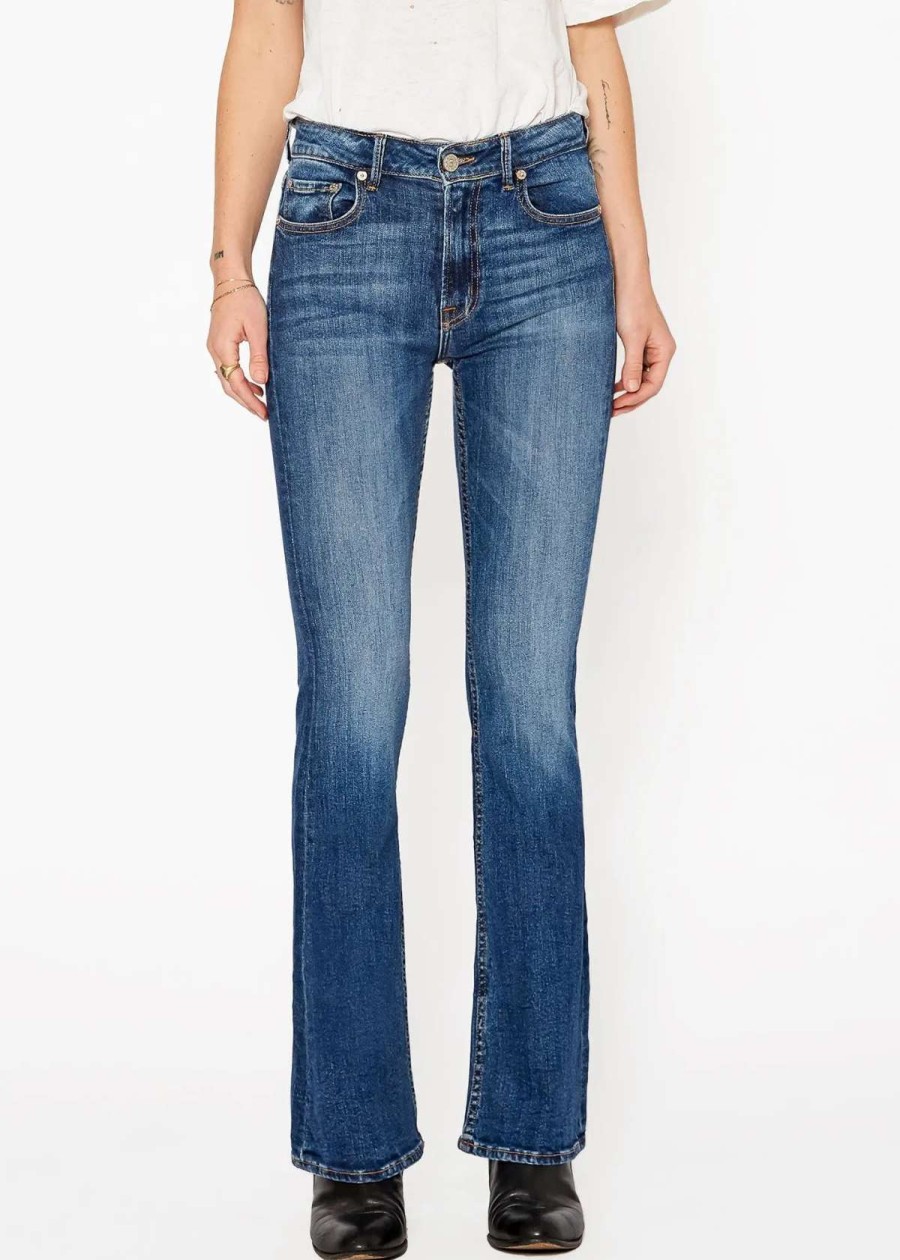 Clearance Noend Denim Grace Mid Rise Flare Jeans In Mystic