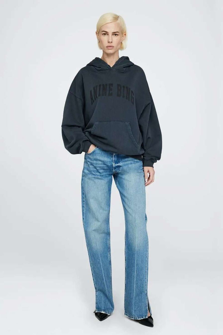 Hot Anine Bing Harvey Sweatshirt Dark Washed Black