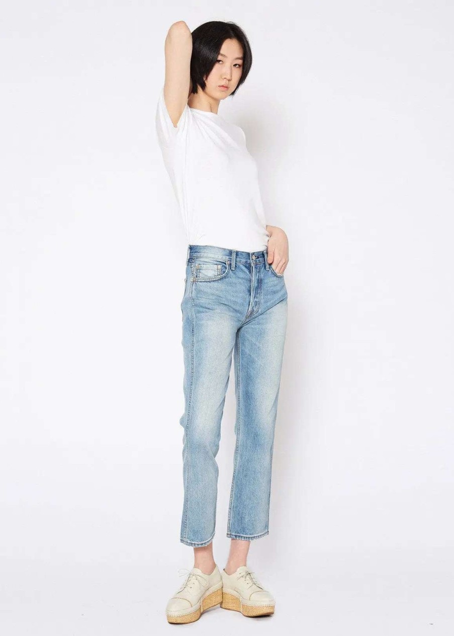 Hot Noend Denim Claude Crop High Rise Straight Jeans Highland