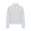 Clearance Awdis Womens/Ladies Just Hoods Crop Sweatshirt Arctic White