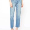 Best Noend Denim Astoria High Rise Straight Crop In Baby Blues