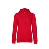 New B&C B&C Womens/Ladies Organic Hoodie ( ) Red