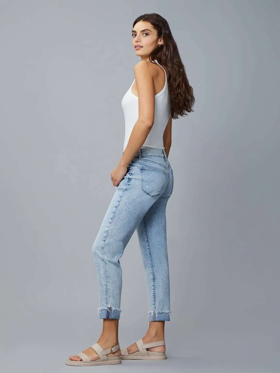 Best Dl1961 Riley Boyfriend Straight Jeans Light Blue