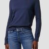 Online Hudson Jeans Long Sleeve Twist Back Sweater Beacon Blue