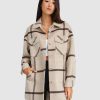 Best Belle & Bloom River'S Edge Plaid Shacket Beige Beige Plaid