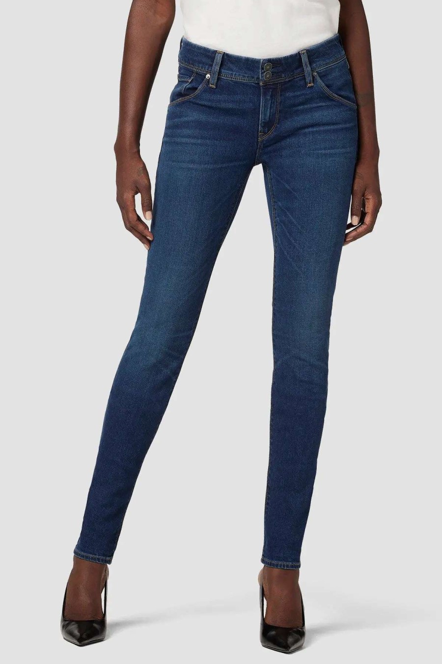 Hot Hudson Jeans Collin Mid-Rise Skinny Jean Obscurity