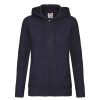 Clearance Fruit Of The Loom Of The Loom Ladies Lady-Fit Hooded Sweatshirt Jacket ( ) Deep Navy