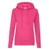 Hot Of The Loom Fruit Of The Loom Ladies Lady Fit Hooded Sweatshirt / Hoodie ( ) Fuchsia