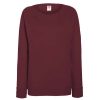 Wholesale Of The Loom Fruit Of The Loom Ladies Fitted Lightweight Raglan Sweatshirt Burgundy