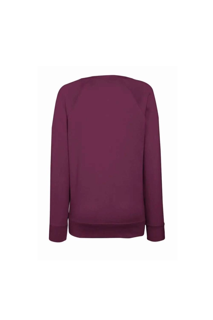 Wholesale Of The Loom Fruit Of The Loom Ladies Fitted Lightweight Raglan Sweatshirt Burgundy