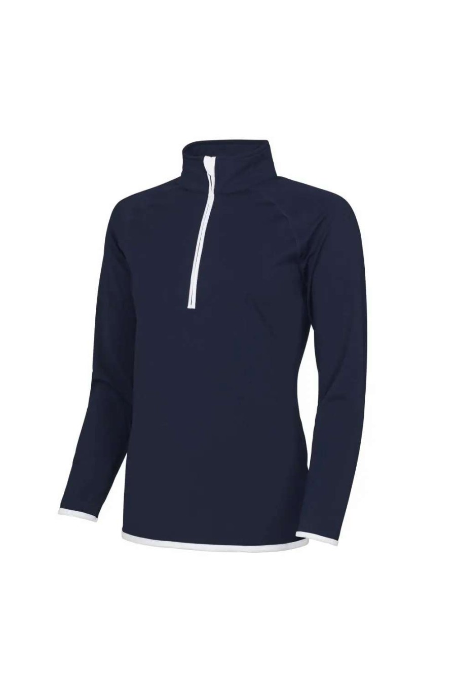 Hot Awdis Just Cool Womens/Ladies Half Zip Sweatshirt ( ) French Navy/ Arctic White