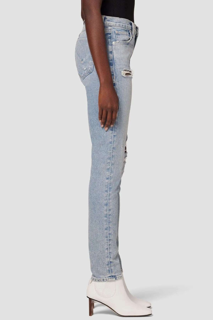 New Hudson Jeans Lana Mid-Rise Boyfriend Jean Summer Breeze