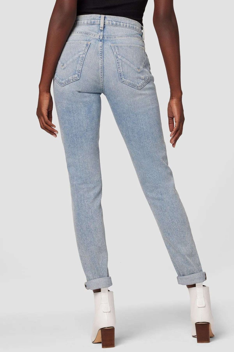 New Hudson Jeans Lana Mid-Rise Boyfriend Jean Summer Breeze