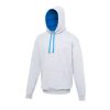 Wholesale Awdis Varsity Hooded Sweatshirt / Hoodie ( ) Heather Gray/ Sapphire Blue